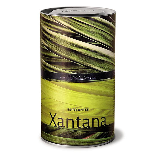 Close-up of the 600g package of Xantan (Xanthan) Texturas Ferran Adrià, E 415, a versatile food additive with thickening properties, perfect for culinary creations