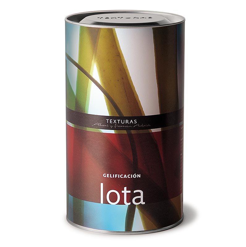 500g of Iota (I-Carrageen) E 407, a product from Texturas Ferran Adrià, used for culinary purposes, in a white packaging (English)