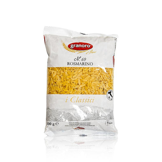 500g package of Granoro Rosmarino Reiskornnudeln No 69, medium-sized rice grain pasta