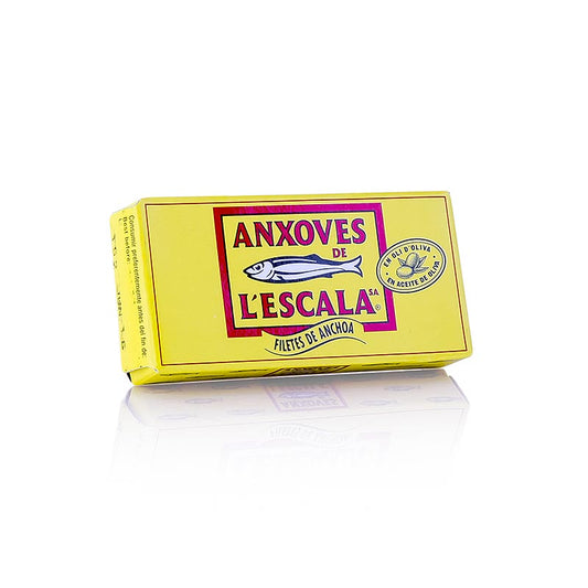 High-quality L'Escala Sardine Fillets packed in 50g of premium olive oil