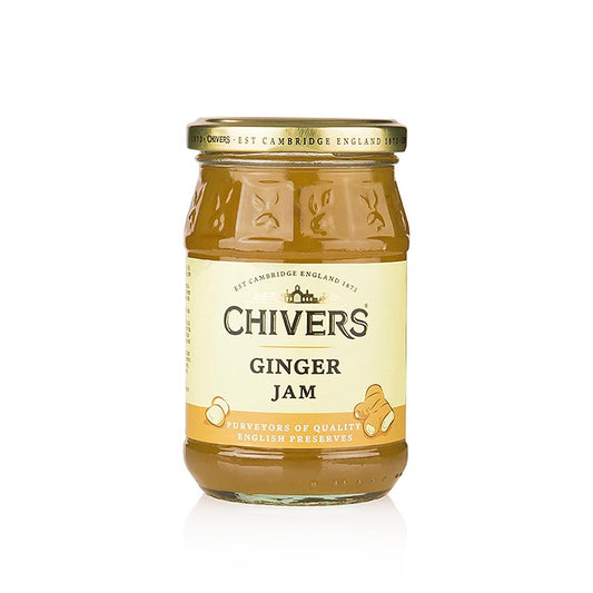 German: Glas mit 340 g Chivers Ginger Konfitüre-Extra, leckere Marmelade mit intensivem Ingwergeschmack