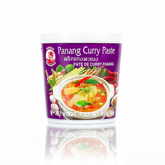 Authentic Thai Curry Paste Panang by Cock Brand in a 400g container