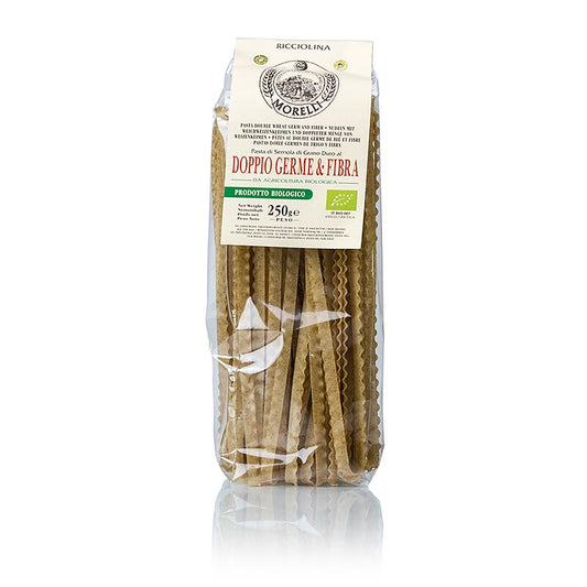 Organic Pasta Morelli 1860 Ricciolina with Wheat Germ, 250g, high-quality Italian product