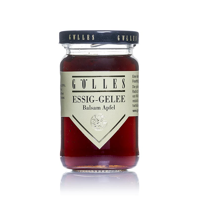 105 g jar of Gölles Essig-Gelee Balsam-Apfel, a delicious vinegar jelly made from balsamic apples (English)