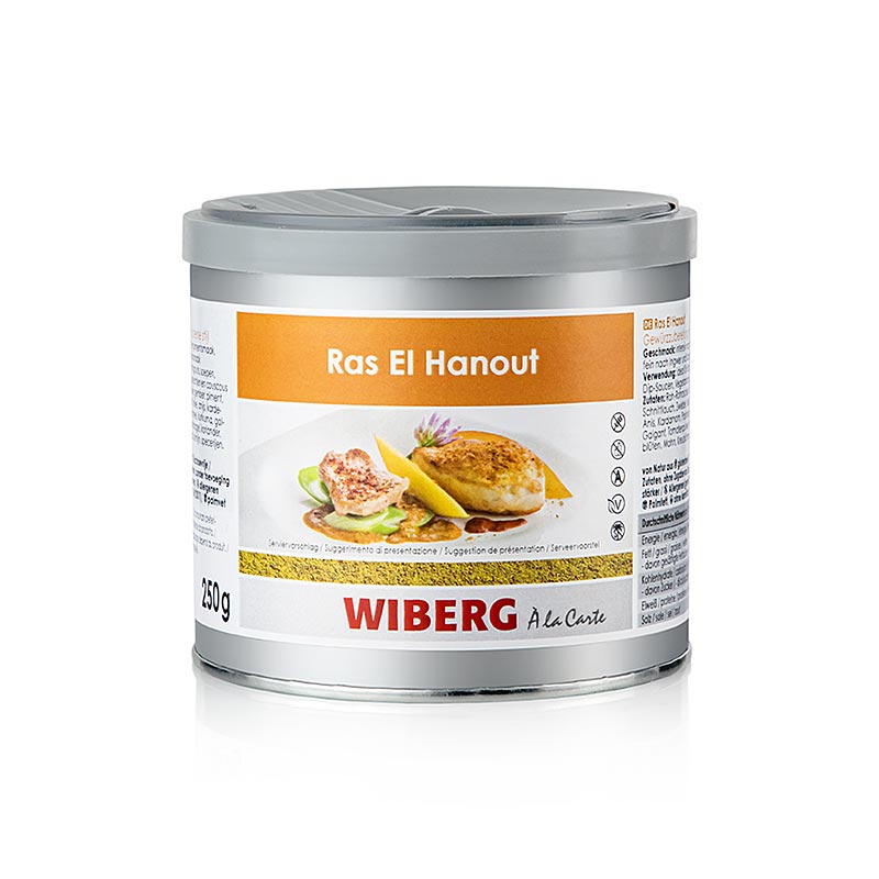 Wiberg Ras El Hanout, Gewürzzubereitung orientalischer Art, 250 g - Exotische Mischung aus aromatischen Gewürzen für orientalische Gerichte