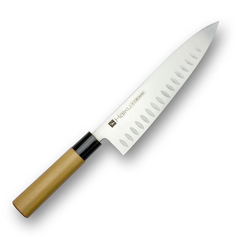 German

Haiku Original H-15 Kochmesser mit Kullenschliff, 20cm, 1 St - hochwertiges, japanisches Kochmesser mit Kullenschliff, 20cm lang, ideal für präzises Schneiden und Schneiden von Fleisch, Obst und Gemüse