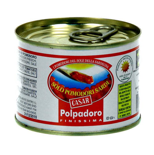 Polpadoro Finisima - Tomatenzubereitung, leicht gesalzen, aus Sardinien, 220 g - Hochwertige und delikate Tomatenzubereitung aus Sardinien