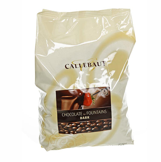 Dark chocolate callets for fountain and fondue, 569% cocoa, 25 kg - perfect for gourmet desserts and sweet treats