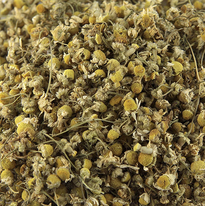 250g of dried chamomile flowers, also known as Kamillenblüten, beautifully packaged (English)