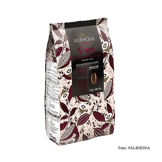 Valrhona Coeur de Guanaja, dunkle Couverture, Callets, 80% Kakao, kakaobutterarm, 3 kg - high-quality dark chocolate couverture with 80% cocoa content and low cocoa butter, perfect for professional pastry and confectionery use