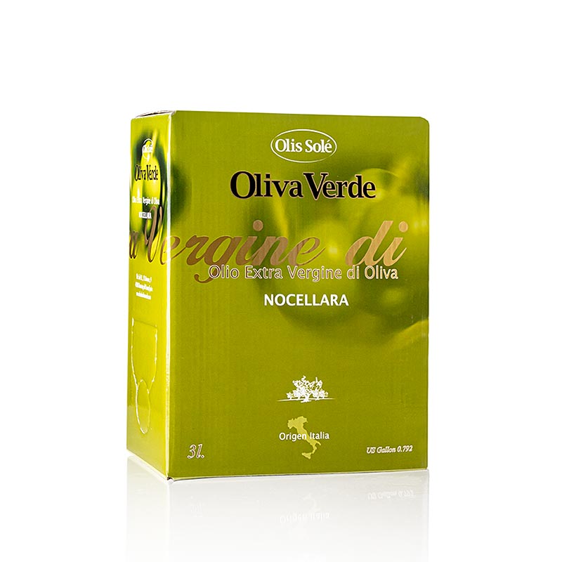 Natives Olivenöl Extra, Oliva Verde, aus Nocellara Oliven, 3 l