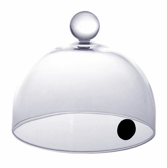 Räucher-Glasglocke Rubi mit Ventil, Ø 13cm, für Super-Aladin-Profi, 1 St, a glass bell with valve for smoking, 13cm diameter, designed for Super-Aladin-Profi, 1 piece