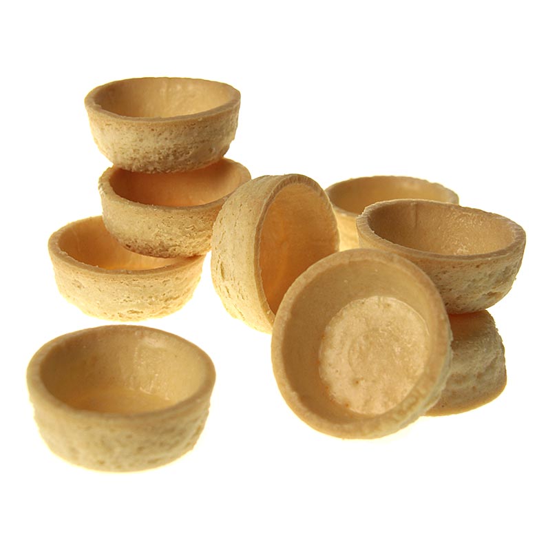 Vegan classic round dessert tartelettes made with shortcrust pastry, weighing 1785 kg, and consisting of 184 pieces, each with a diameter of 5cm (German)