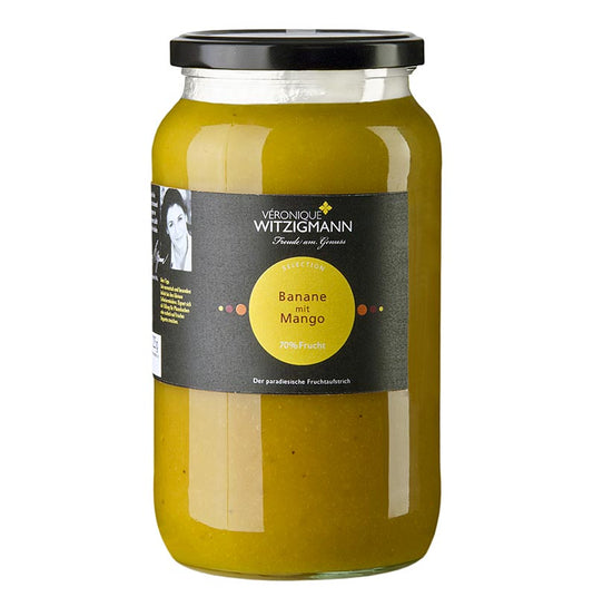 Rich and flavorful 1 kg jar of Banane mit Mango fruit spread