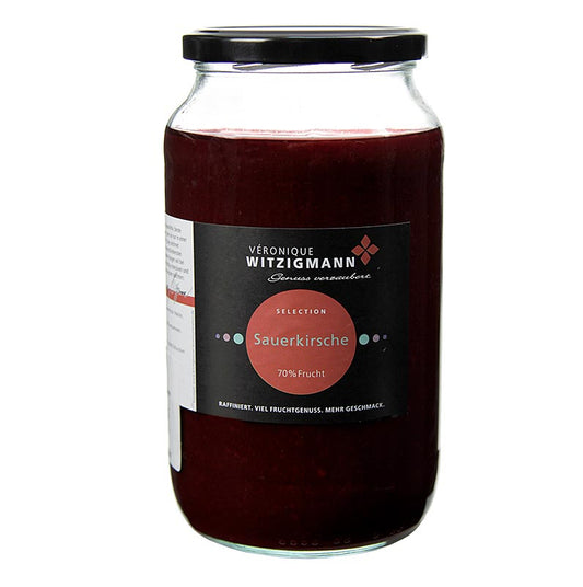 Delicious and natural Sauerkirsche fruit spread, made with 1 kg of fresh cherries