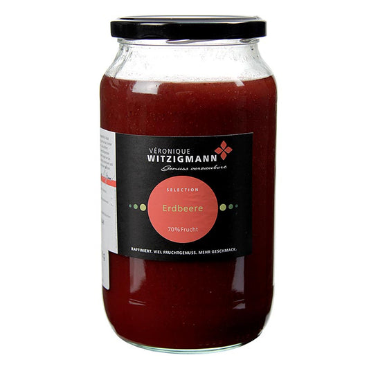 Erdbeere - Fruchtaufstrich, 1 kg - Leckere Marmelade aus frischen Erdbeeren, ideal für Frühstück und Snacks