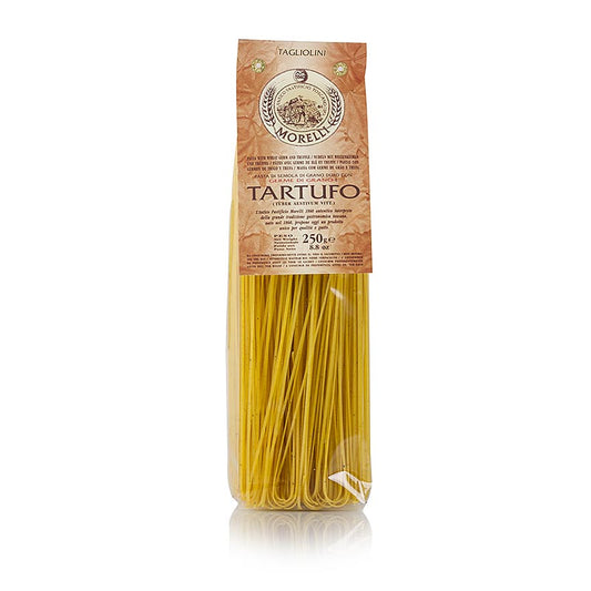 Morelli 1860 Tagliolini, mit Sommertrüffel und Weizenkeimen, 250 g - Feine Pasta aus Hartweizengrieß, veredelt mit aromatischem Sommertrüffel und gesunden Weizenkeimen