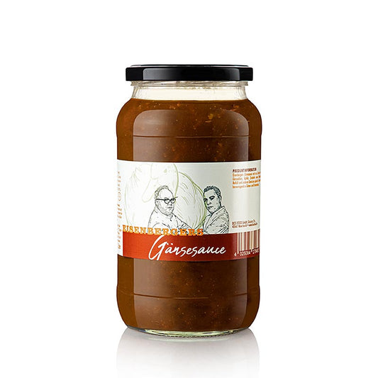 Delicious Eisenberger's Gänsesauce, a seasonal 1 liter bottle with red wine flavoring