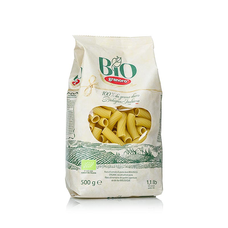 Organic Pasta Granoro Elicoidali (Rigatoni) No23, 10 kg, 20 x 500g - high-quality Italian pasta made with organic ingredients