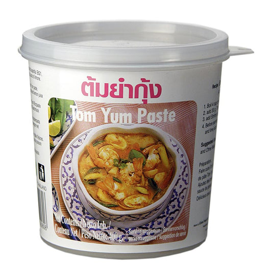 Tom Yum Paste, scharf und sauer für Suppen, 400 g - authentische thailändische Gewürzmischung für die Zubereitung von würzigen und sauren Suppen