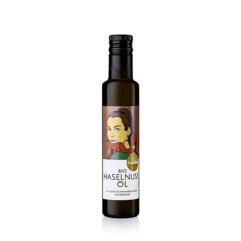 Organic 250 ml Fandler cold-pressed hazelnut oil, rich in flavor and nutrients