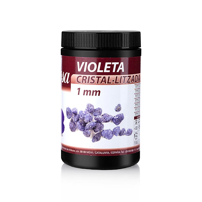 500 g of Sosa Kristallisierte Veilchenblütenstücke, violett, 1mm Stücke packaged