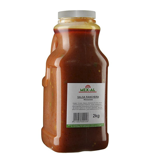 Große, 2 kg Flasche Salsa Ranchera Roja, rote Würzsauce für würzige Gerichte (German)