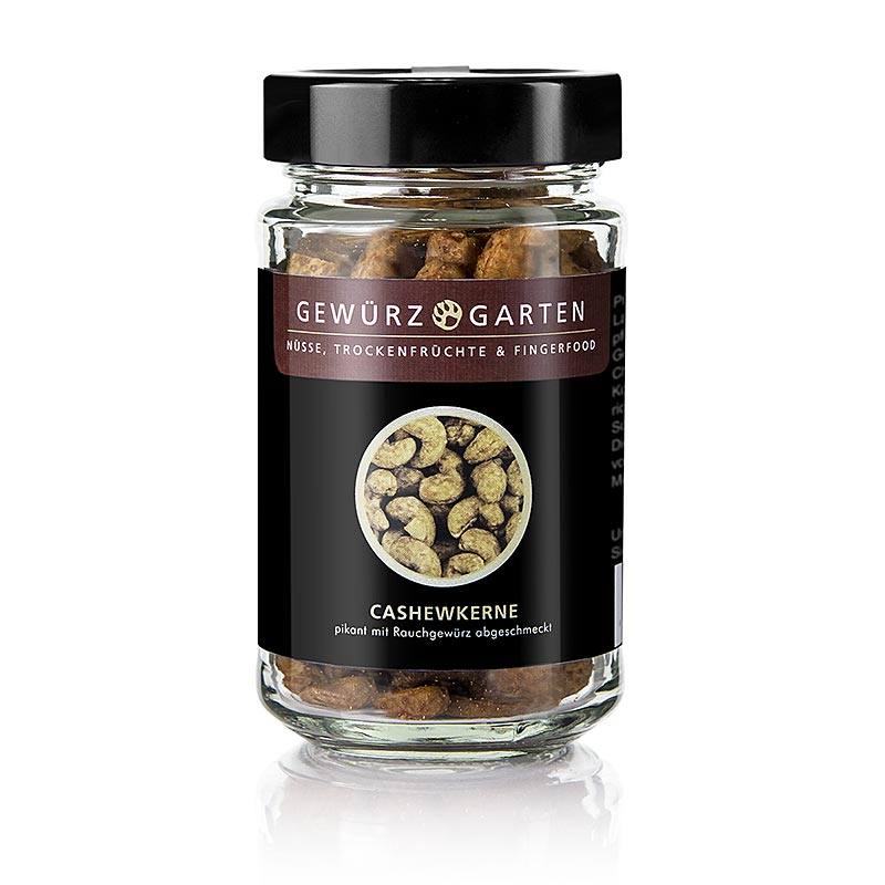 Rauchige Gewürzgarten Cashewkerne, ganze Nüsse, 110 g Packung, natürlich geräuchert