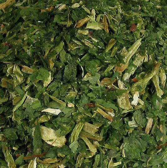 Dried and cut organic 100g Bärlauch leaves, also known as wild garlic