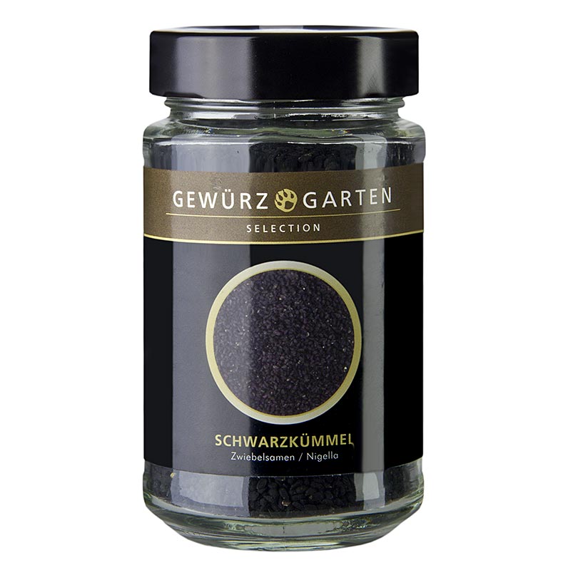 120g of Gewürzgarten Schwarzkümmel/Zwiebelsamen/Nigella, a flavorful blend of black cumin, onion seeds, and nigella seeds for enhancing culinary dishes