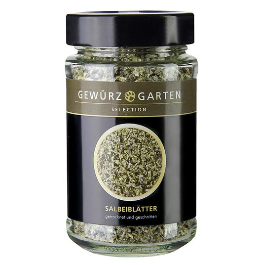 40 grams of dried and cut Gewürzgarten Salbeiblätter, a flavorful herb product