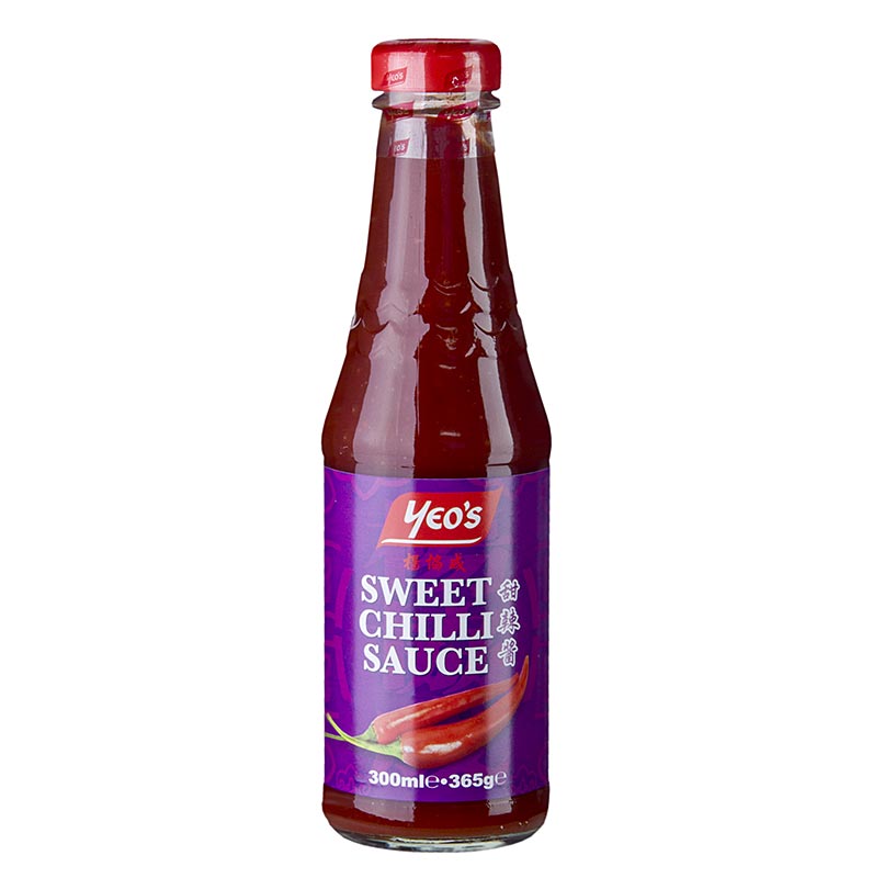 300 ml Flasche Yeo's süße Chili-Sauce, ideal zum Würzen von Gerichten