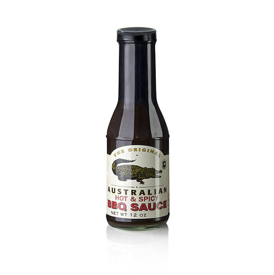 English

355 ml bottle of The Original Australian Hot & Spicy BBQ Sauce, perfect for grilling and adding a kick to your favorite dishes