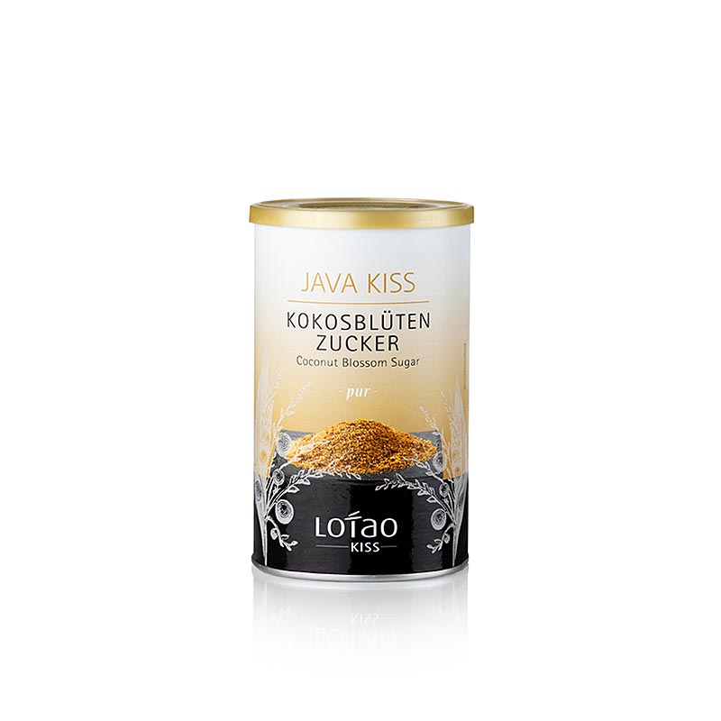 Organic Lotao Java Kiss Kokosblütenzucker in 250g packaging, a natural sweetener