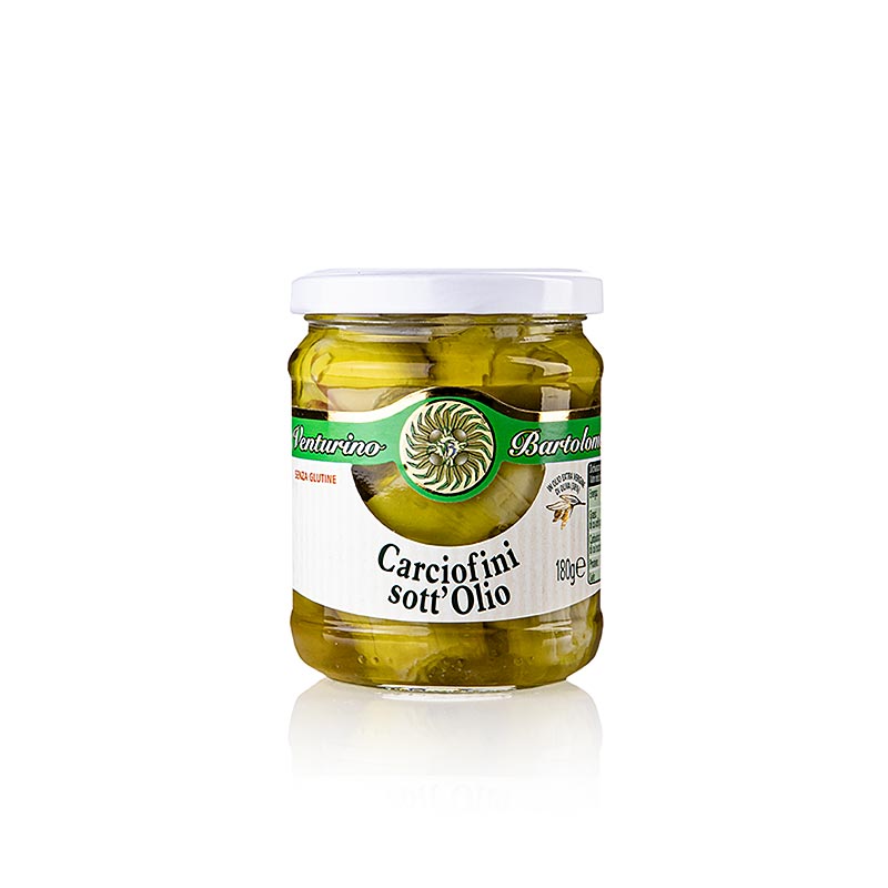 Eingelegte Artischocken in Olivenöl von Venturino, 180 g - köstliche Carciofini sott´olio