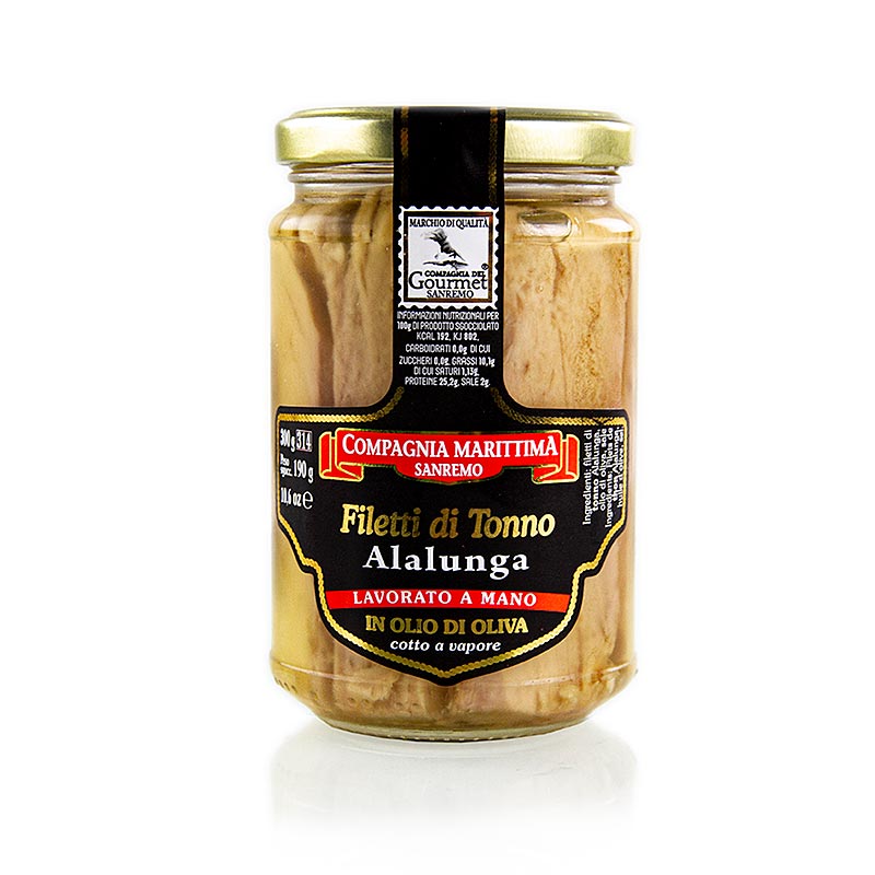 300g can of Thunfischfilets in Olivenöl, Filetti di Tonno, high-quality tuna fillets in rich and flavorful olive oil