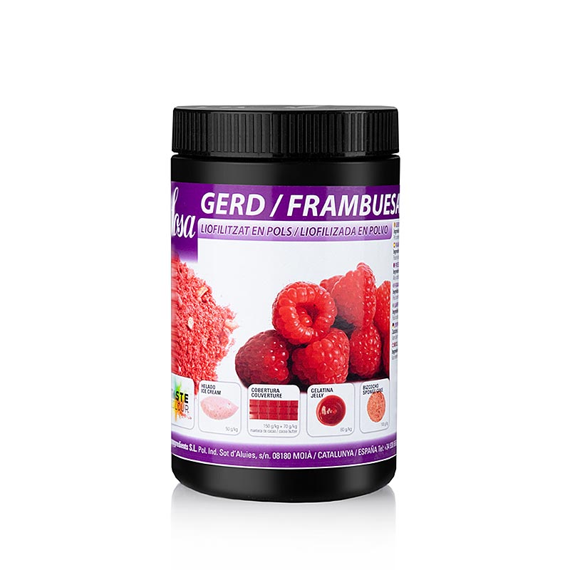 Alt text: Sosa Pulver - Himbeer (37855), 300 g, a vibrant and flavorful raspberry-flavored powder perfect for adding a burst of fruity goodness to your culinary creations