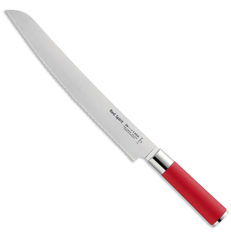 German: Serie Red Spirit, Brotmesser mit 26 cm Wellenschliffklinge von DICK, ideal für präzise Brotschneiden, rostfrei, ergonomischer Griff