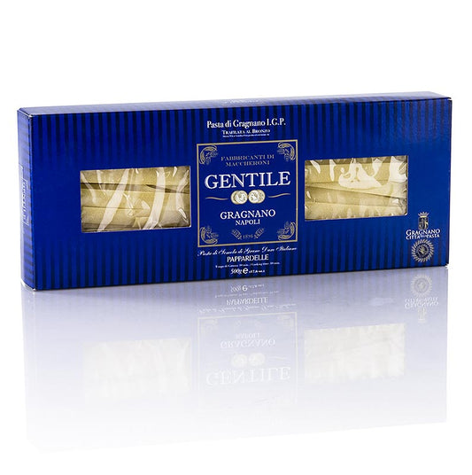 Image of Pastificio Gentile Gragnano IGP Pappardelle, 500g, bronze-drawn pasta, a traditional Italian product