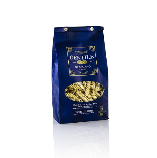 Tortiglioni aus Pastificio Gentile Gragnano IGP, 500 g, hergestellt mit Bronzeformen und traditionellen Methoden in Gragnano, Italien