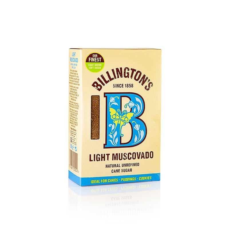 500g pack of Muscovado Zucker, light, raw cane sugar with caramel notes from Billington´s