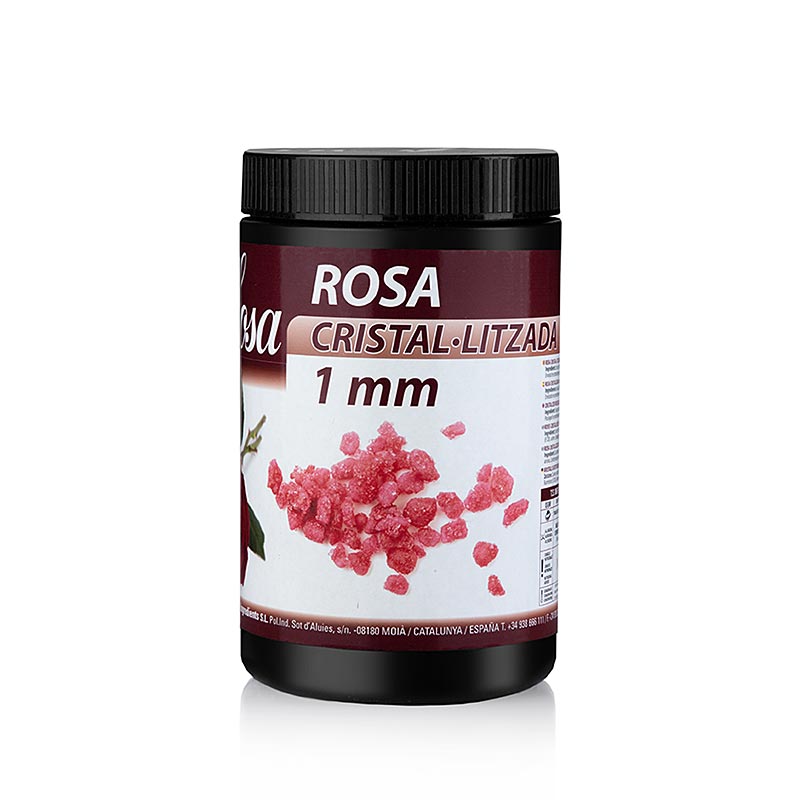 Sosa Kristallisierte Rosenblütenblätter, rot, 1mm Stücke, 500 g, ideal für die Dekoration von Backwaren und Desserts