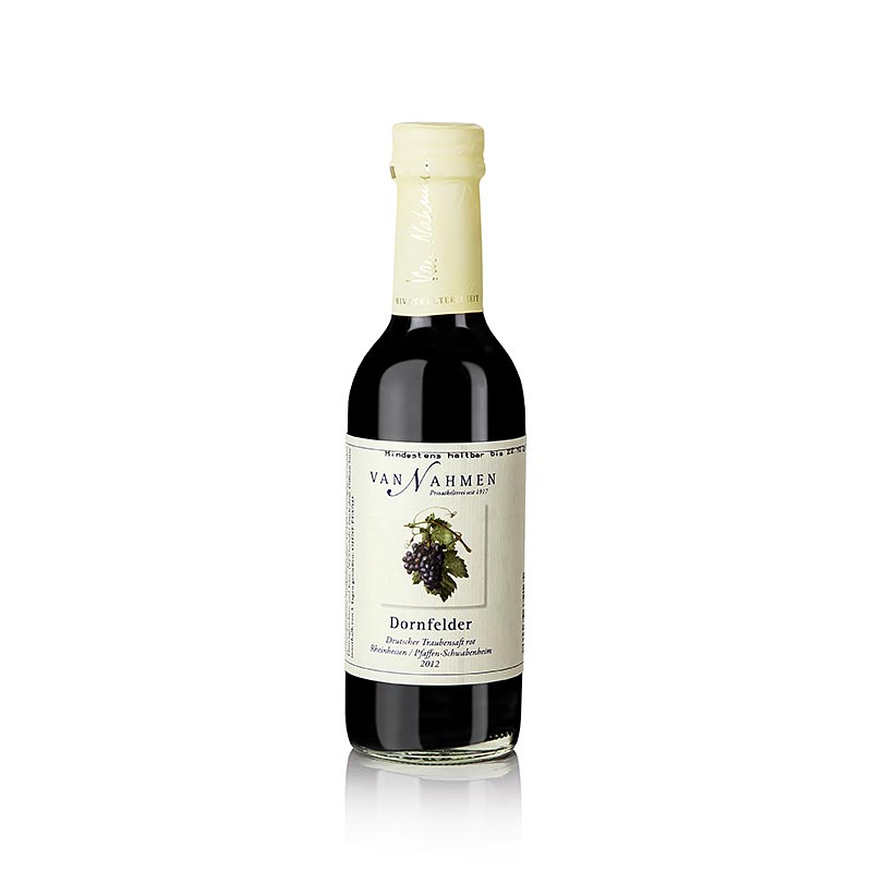 Organic 100% Dornfelder grape juice from van Nahmen, 250 ml, rich red color