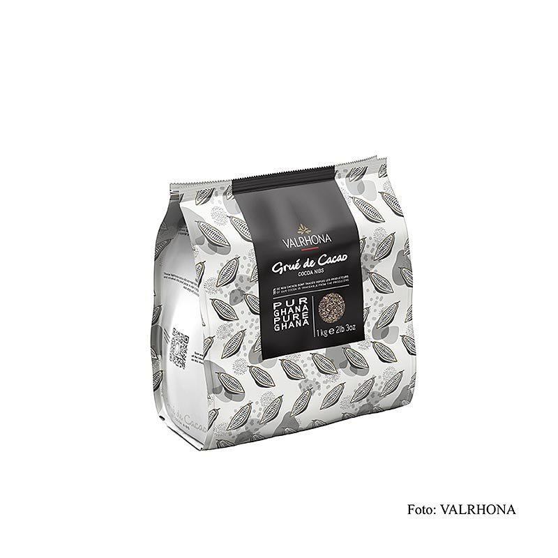 Valrhona Kakao Grué - gehackte und geröstete Kakaobohnen, 1 kg, perfect for baking and adding rich, intense chocolate flavor to your recipes