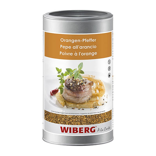 German

Alt text: Wiberg Orangen-Pfeffer, Würzmischung, 770 g - köstliche Gewürzmischung mit Orangen- und Pfeffergeschmack in einer 770 g Verpackung