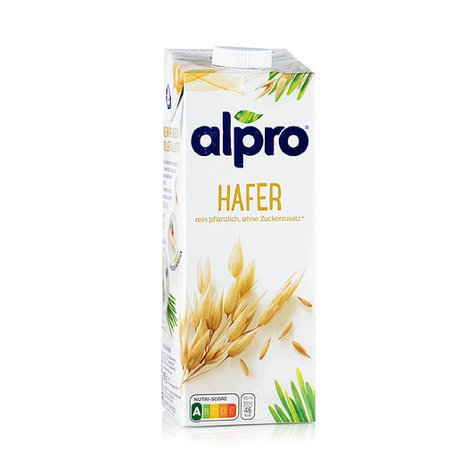 A 1-liter carton of Alpro Original Haferdrink, a dairy-free oat milk alternative