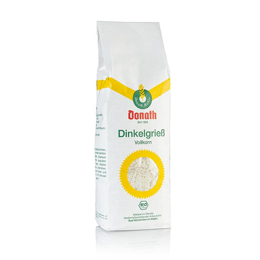 Organic 500g Dinkelgrieß, a type of spelt semolina, gluten-free alternative