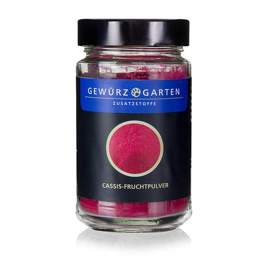 Gewürzgarten Cassis Fruchtpulver, 120 g - Natürliches Fruchtpulver aus schwarzen Johannisbeeren, ideal zum Verfeinern von Joghurt, Smoothies und Desserts