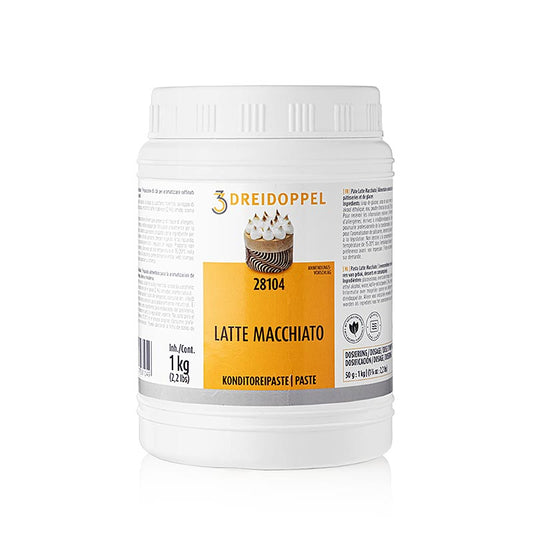 Latte Macchiato-Paste, Dreidoppel, No281, 1 kg - a rich and creamy coffee syrup perfect for creating layered latte macchiatos and other specialty drinks