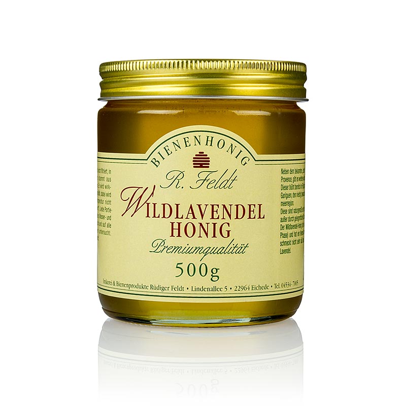 Clear, non-sweet 500g Wildlavendel-Honig from the Mediterranean region, in liquid form